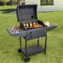 GRADE A2 - The American Tennessee Charcoal Grill BBQ with Chimney Smoker Function