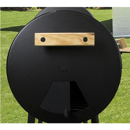Black Barrel Charcoal Smoker BBQ - Includes BBQ Cover and Utensil Set
