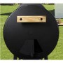 Black Barrel Charcoal Smoker BBQ - Includes BBQ Cover and Utensil Set