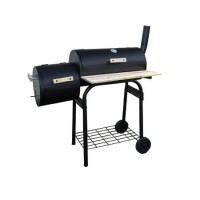 Black Barrel Charcoal Smoker BBQ - Includes BBQ Cover and Utensil Set