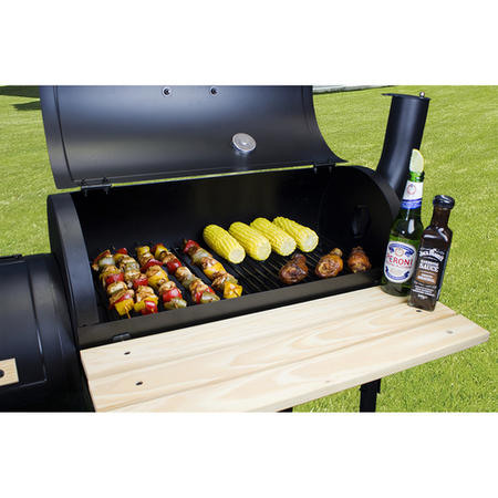 Black Barrel Charcoal Smoker BBQ - Includes BBQ Cover and Utensil Set