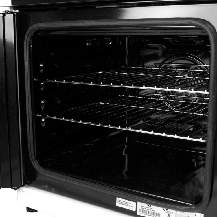 GRADE A2 - electriQ 60cm Dual Fuel Cooker with Double Oven in White