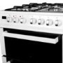 GRADE A2 - electriQ 60cm Dual Fuel Cooker with Double Oven in White