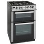 GRADE A1 - electriQ 60cm Dual Fuel Cooker with Double Oven - Stainless Steel