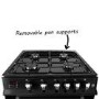 GRADE A2 - electriQ 60cm Dual Fuel Cooker with Double Oven - Black