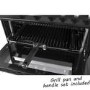 GRADE A2 - electriQ 60cm Dual Fuel Cooker with Double Oven - Black