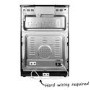 GRADE A2 - electriQ 60cm Dual Fuel Cooker with Double Oven - Black