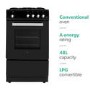 electriQ 50cm Gas Cooker - Black