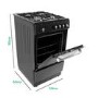 electriQ 50cm Gas Cooker - Black