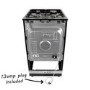 GRADE A3 - electriQ 50cm Gas Cooker with Single Oven in Black