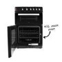GRADE A3 - electriQ 60cm Double Oven Gas Cooker Black