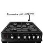 GRADE A3 - electriQ 60cm Double Oven Gas Cooker Black