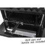 GRADE A3 - electriQ 60cm Double Oven Gas Cooker Black