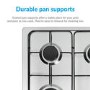 GRADE A2 - electriQ 60cm Stainless Steel 4 Burner Gas Hob