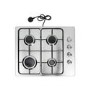 GRADE A2 - electriQ 60cm Stainless Steel 4 Burner Gas Hob