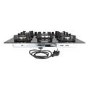 GRADE A1 - electriQ 70cm Black Glass on Gas 5 Burner Hob
