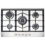 electriQ 75cm 5 Burner Gas Hob - Stainless Steel