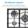 electriQ 75cm 5 Burner Gas Hob - Stainless Steel