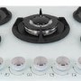 electriQ 75cm Gas on Glass hob in White