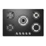 iQ 77cm Black Glass on Gas 5 Burner Gas Hob