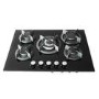 GRADE A1 - electriQ 70cm Gas On Glass Hob in Black