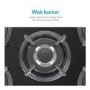 GRADE A1 - electriQ 70cm Gas On Glass Hob in Black