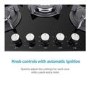 GRADE A1 - electriQ 70cm Gas On Glass Hob in Black