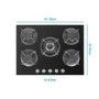 GRADE A1 - electriQ 70cm Gas On Glass Hob in Black