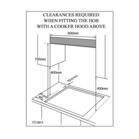 GRADE A1 - electriQ 70cm Gas On Glass Hob in Black