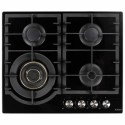 A1/EQGH6042VOL Refurbished electriQ 60cm 4 Burner Gas on Glass Hob - Black