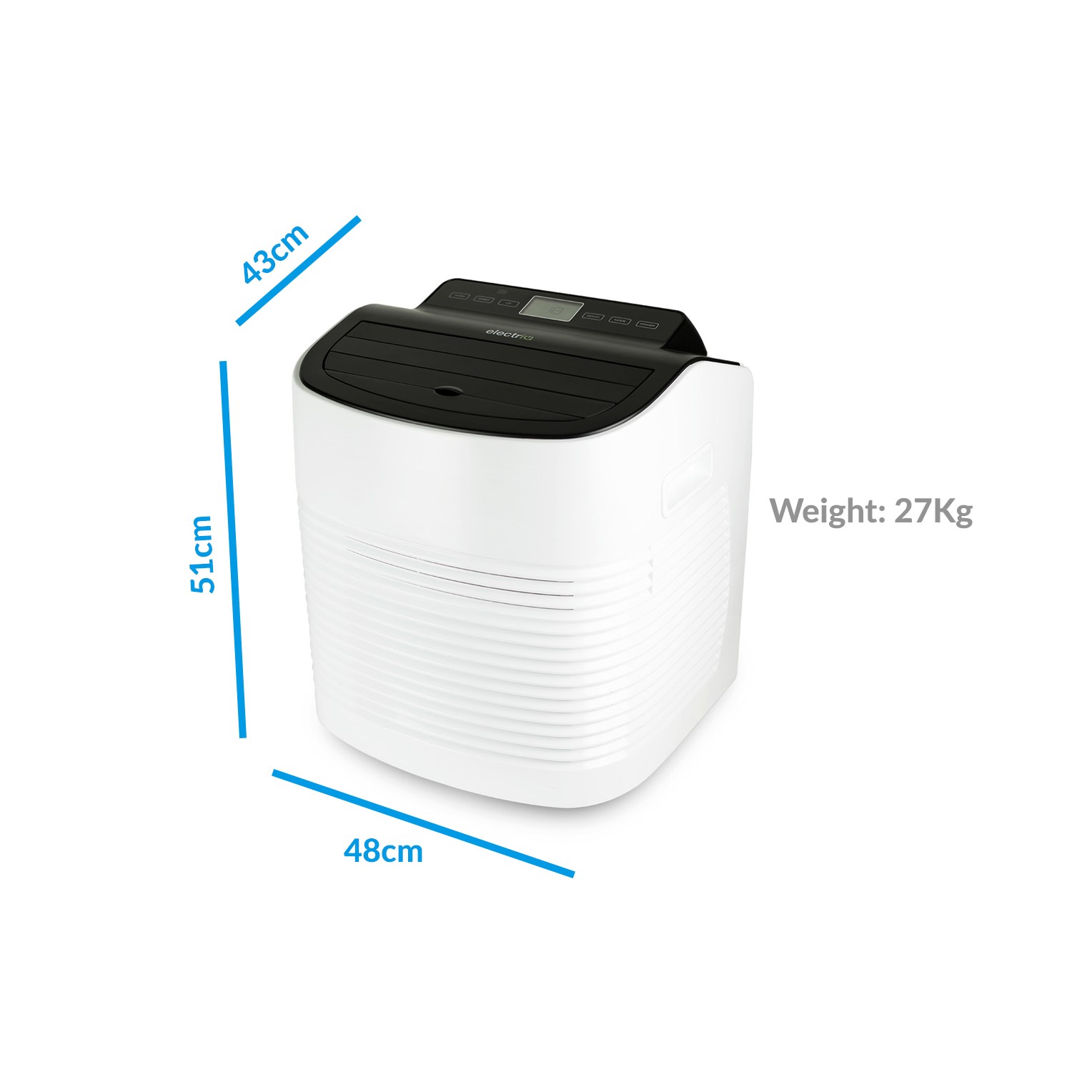 Electriq Compact 9000 Btu Small And Powerful Portable Air Conditioner For Rooms Up To 21 Sqm Electriq