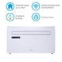 GRADE A5 - electriQ 10000 BTU Wall Mounted Heat Pump Air Conditioner with Smart App for rooms up to 30 sqm 