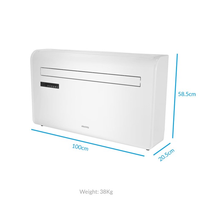 electriQ iQool 10000 BTU Wall Mounted Smart Air Conditioner with Heat Pump  - No Outdoor Unit Needed | electriQ