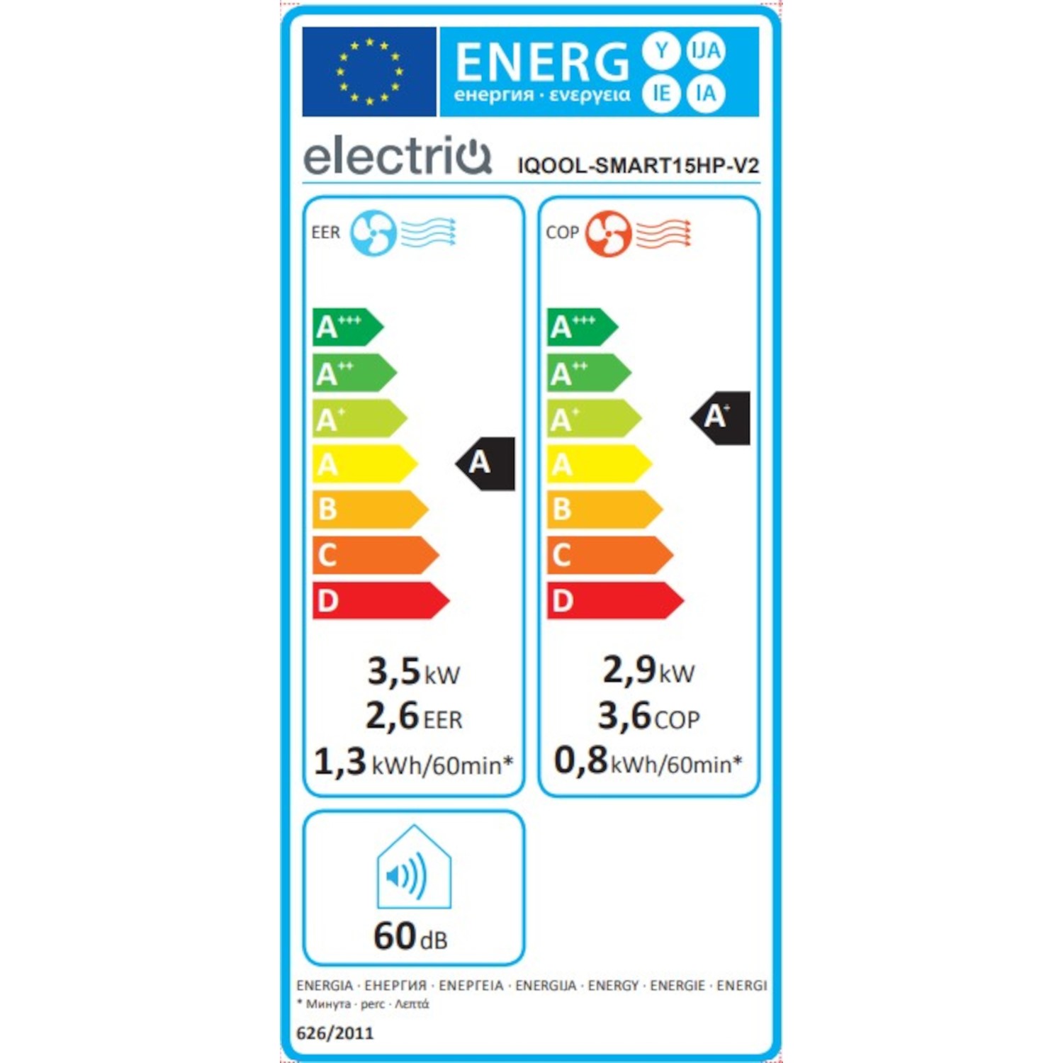 Iqool electriQ iQool 12000 BTU Wall Mounted Smart Air Conditioner with Heat ...