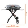 GRADE A2 - Deluxe Portable 18&quot; Grey BBQ With Trolley 