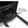 electriQ 90cm Dual Fuel Double Oven Range Cooker Black