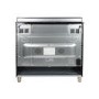 electriQ 90cm Dual Fuel Double Oven Range Cooker Black