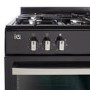 GRADE A3 - electriQ 90cm Dual Fuel Double Oven Range Cooker Black