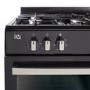electriQ 90cm Dual Fuel Double Oven Range Cooker Black