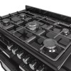 electriQ 90cm Dual Fuel Triple Cavity Range Cooker - Black