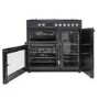 Refurbished electriQ 90cm Dual Fuel Triple Cavity Range Cooker - Charcoal Grey