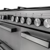 electriQ 90cm Dual Fuel Triple Cavity Range Cooker - Stainless Steel
