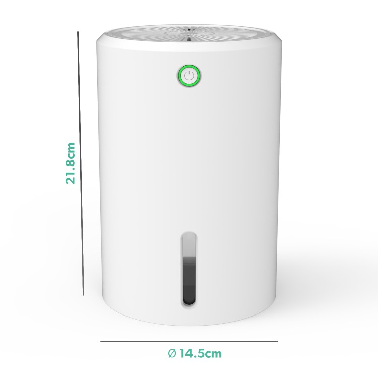 Refurbished electriQ Compact Ultra Quiet Dehumidifier with 900ml Tank