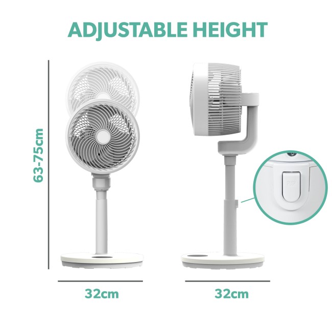 Levoit Standing Fan For Bedroom, CirculAir 120° Oscillating, Quiet 20dB, 9 Speeds, 4 Modes, DC Motor, 2 In 1 Pedestal & Tabletop, 82ft, Remote Control, Sensor, 9H Timer, 908CFM Ultra-High Airflow
