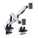 OEM-P-GAMINGDUAL electriQ Premium Gaming Dual Monitor Arms with RGB