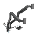 OEM-USBP-DUAL electriQ Dual Premium Monitor Arm with USB A/C Ports For Up to x2 45" Screen
