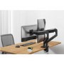 Box Opened electriQ Dual Premium Monitor Arm with USB A/C Ports For Up to x2 45" Screen