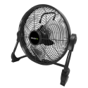 ORF12B electriQ 12-inch Rechargeable Metal Body Quiet DC Floor Fan - Indoor & Outdoor Use - Black