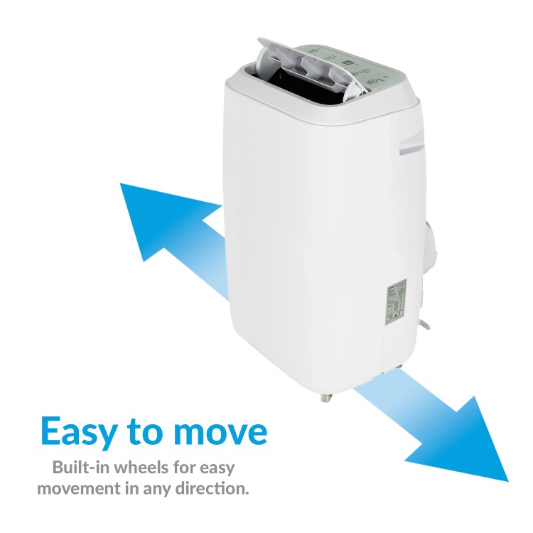 GRADE A2 - electriQ 12000 BTU SMART WIFI App-controllable  Portable Air Conditioner with heatpump for rooms up to 30 sqm - Alexa Enabled