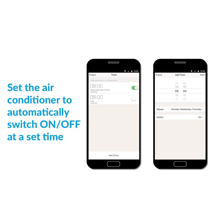 GRADE A2 - electriQ 12000 BTU SMART WIFI App-controllable  Portable Air Conditioner with heatpump for rooms up to 30 sqm - Alexa Enabled